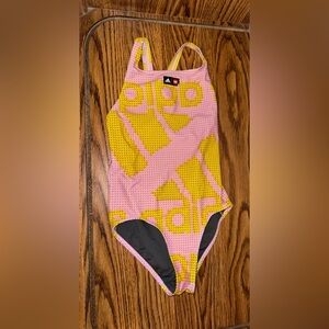 Adidas Vibrant Pink and Yellow Swimsuit